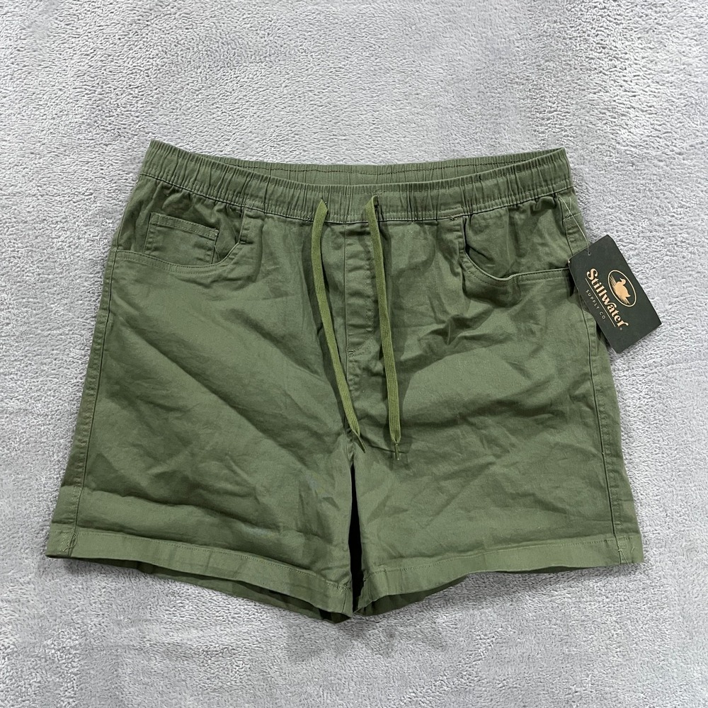 Stillwater Supply Co. Shorts Womens 2X Olive Green Elastic Waist Drawstring